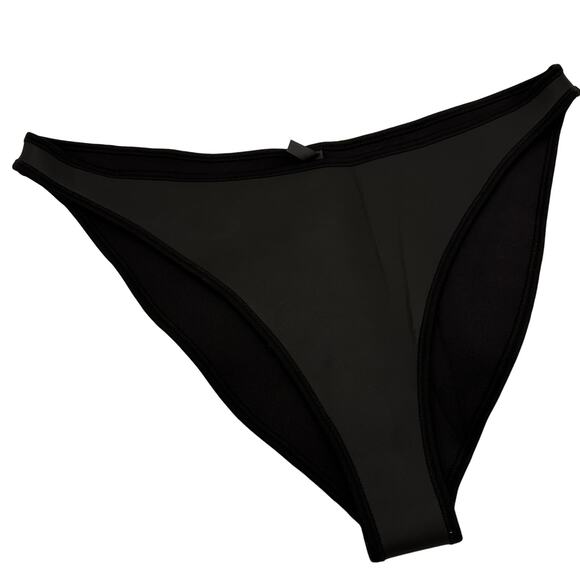 Skims Black Rubberized Scuba Swim Tanga Bikini Bottom Size 3X NWT - Picture 1 of 5